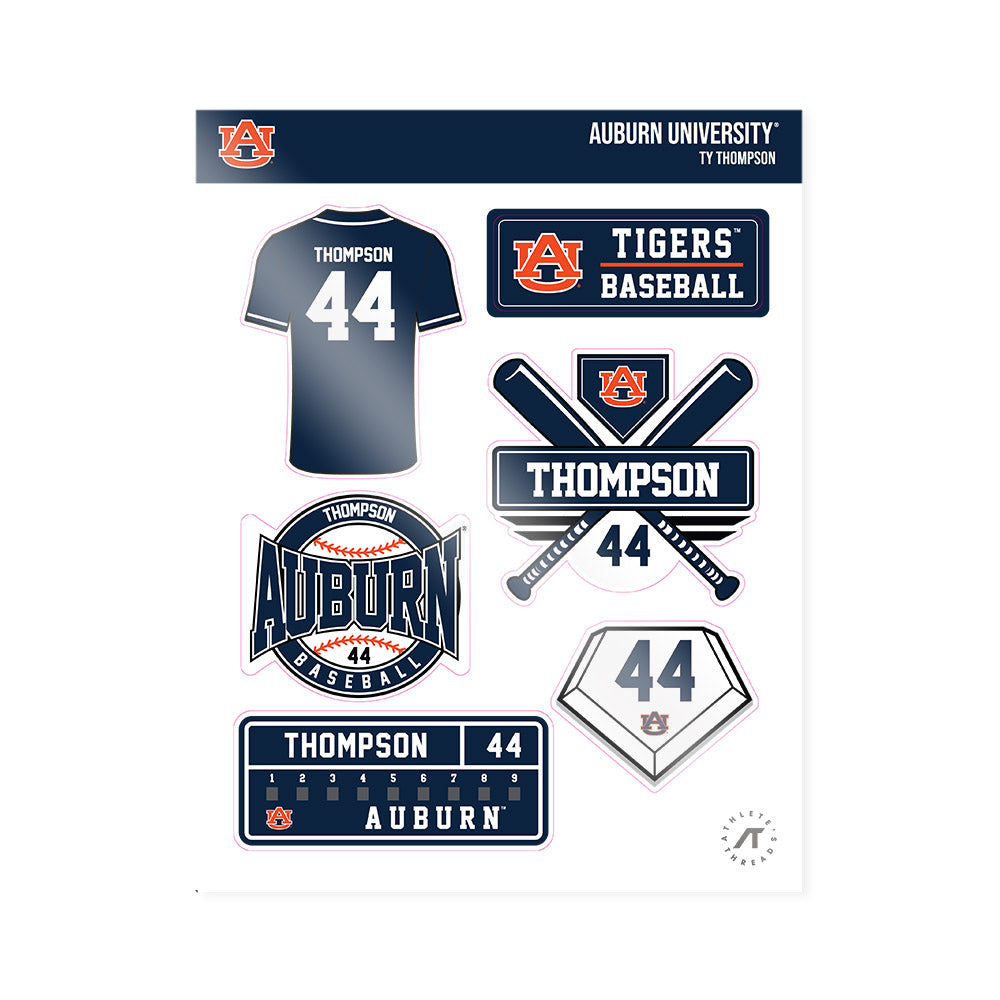 Auburn - NCAA Baseball : Ty Thompson - Sticker Sheet-0