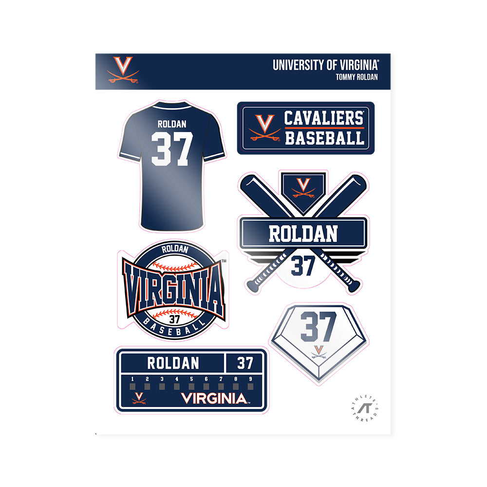 Virginia - NCAA Baseball : Tommy Roldan - Sticker Sheet-0