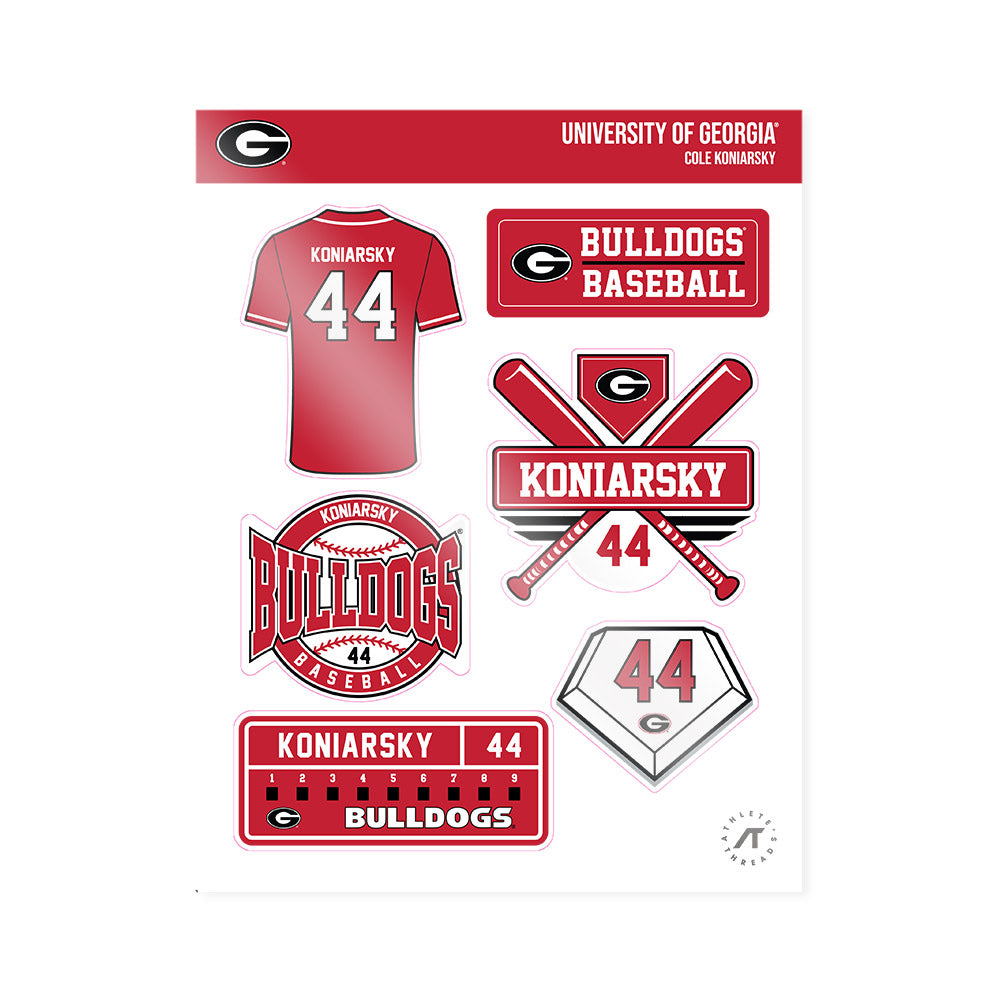 Georgia - NCAA Baseball : Cole Koniarsky - Sticker Sheet-0