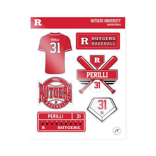 Rutgers - NCAA Baseball : Quinten Perilli - Sticker Sheet-0