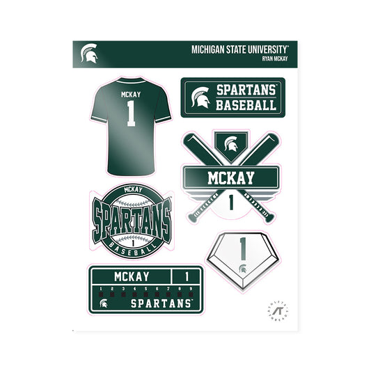 Michigan State - NCAA Baseball : Ryan McKay - Sticker Sheet-0