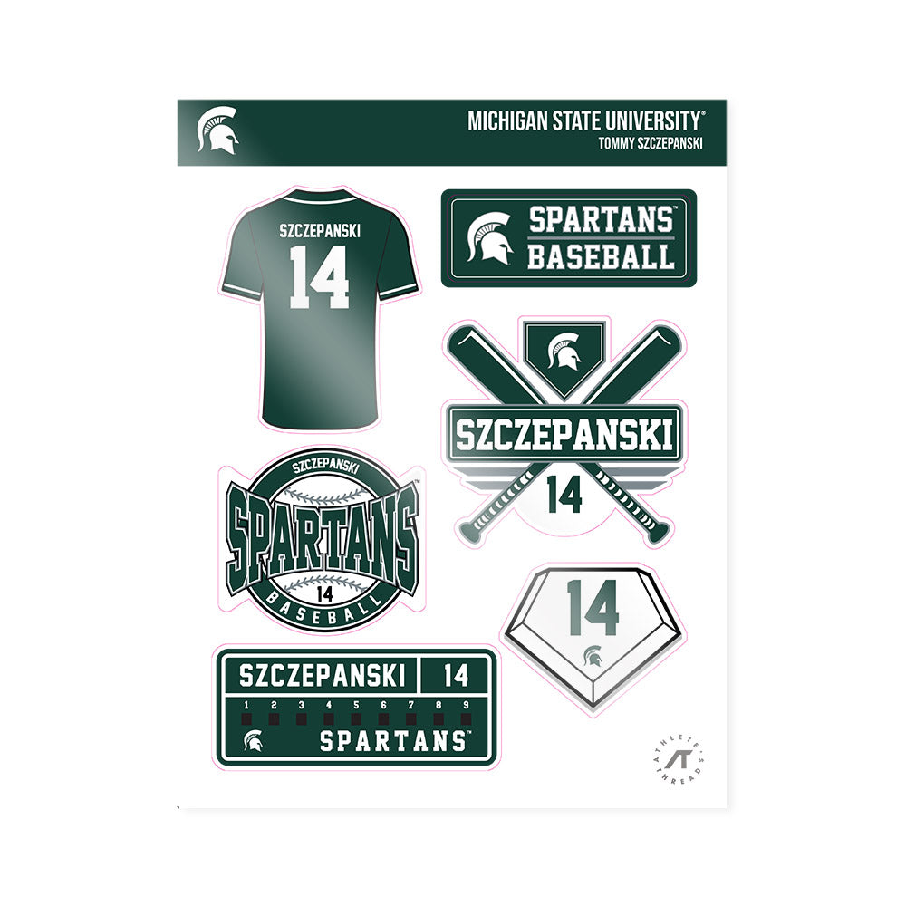 Michigan State - NCAA Baseball : Tommy Szczepanski - Sticker Sheet-0