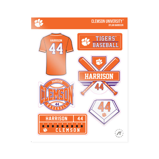 Clemson - NCAA Baseball : Dylan Harrison - Sticker Sheet-0