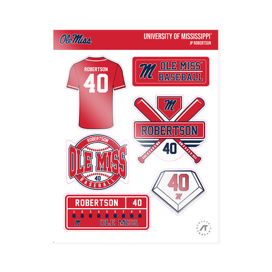 Ole Miss - NCAA Baseball : JP Robertson - Sticker Sheet-0