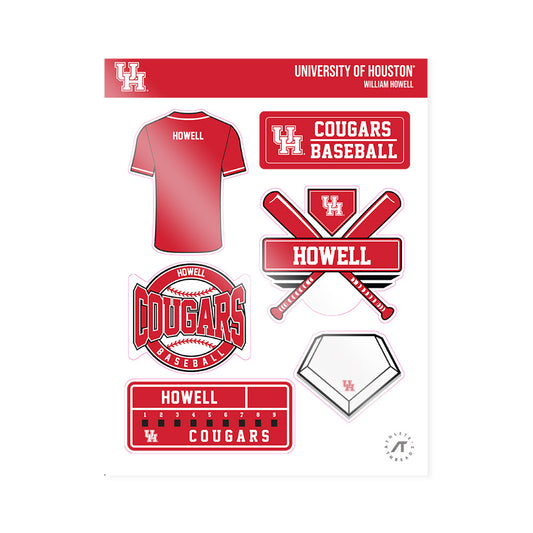 Houston - NCAA Baseball : William Howell - Sticker Sheet-0