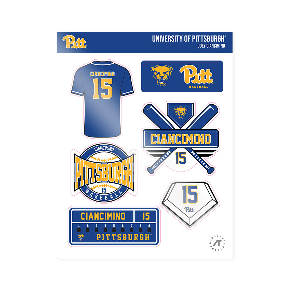 Pittsburgh - NCAA Baseball : joey ciancimino - Sticker Sheet-0