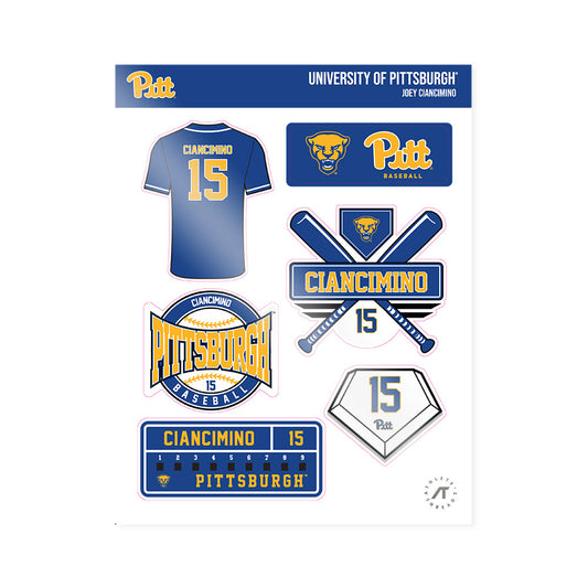 Pittsburgh - NCAA Baseball : joey ciancimino - Sticker Sheet-0