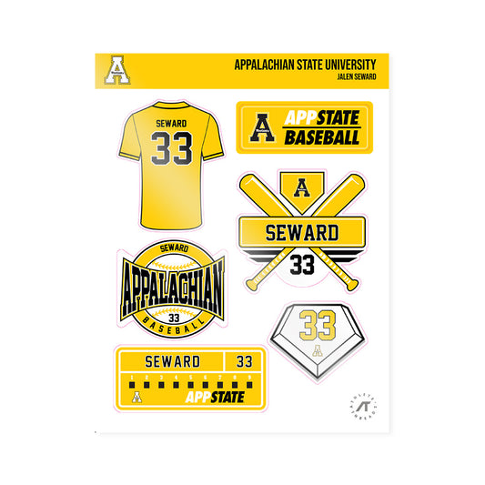 App State - NCAA Baseball : Jalen Seward - Sticker Sheet-0