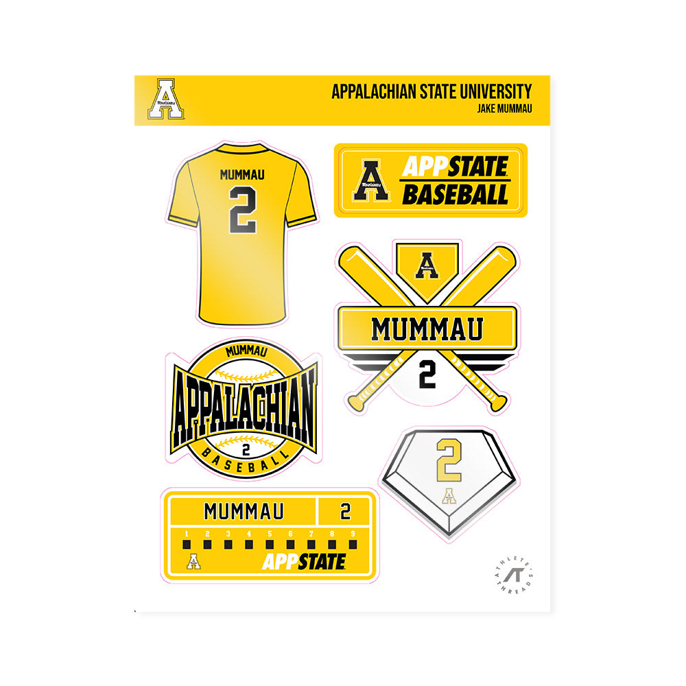 App State - NCAA Baseball : Jake Mummau - Sticker Sheet-0