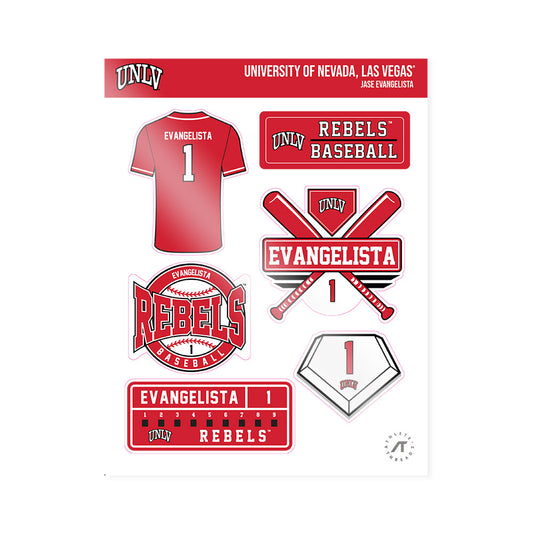 UNLV - NCAA Baseball : Jase Evangelista - Sticker Sheet-0