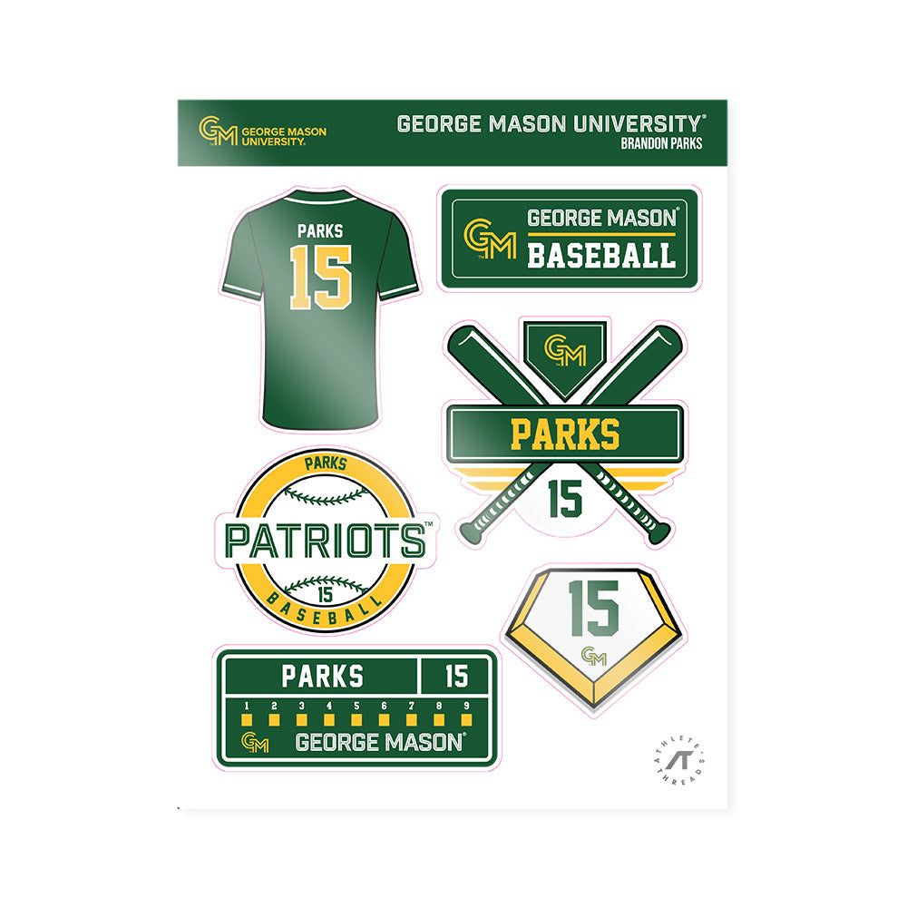 GMU - NCAA Baseball : Brandon Parks - Sticker Sheet-0