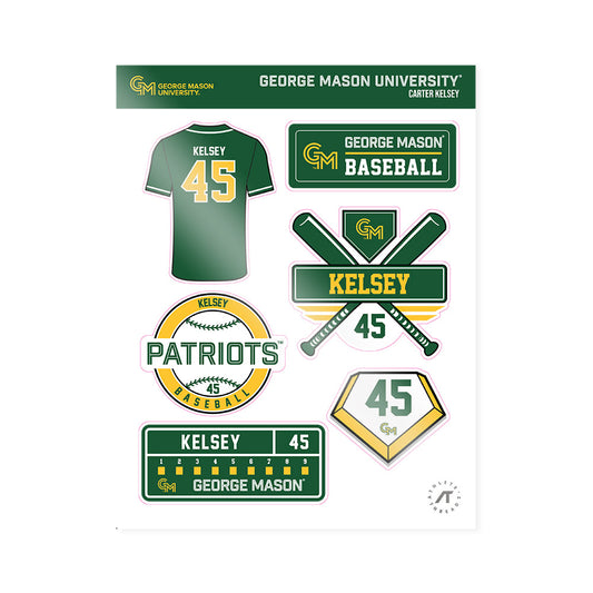 GMU - NCAA Baseball : Carter Kelsey - Sticker Sheet-0