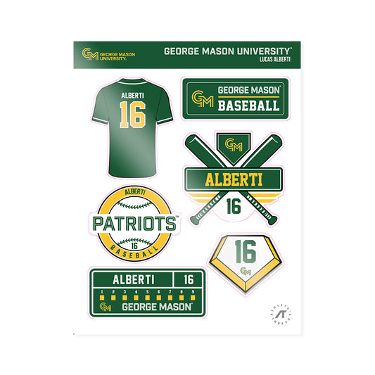 GMU - NCAA Baseball : Lucas Alberti - Sticker Sheet-0
