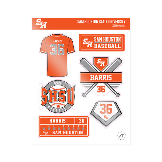 SHSU - NCAA Baseball : Cooper Harris - Sticker Sheet-0