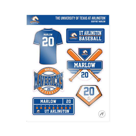 Texas Arlington - NCAA Baseball : Geoffrey Marlow - Sticker Sheet-0