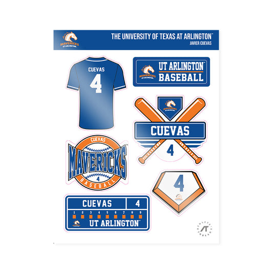 Texas Arlington - NCAA Baseball : Javier Cuevas - Sticker Sheet-0