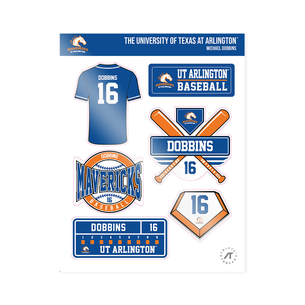 Texas Arlington - NCAA Baseball : Michael Dobbins - Sticker Sheet-0