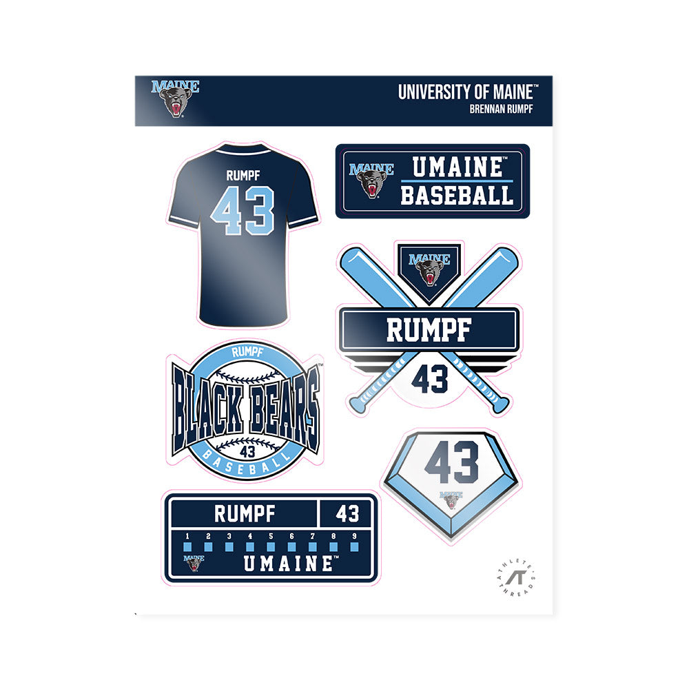 Maine - NCAA Baseball : Brennan Rumpf - Sticker Sheet-0