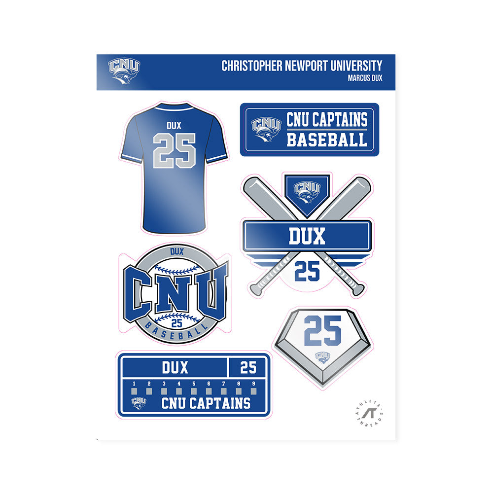 CNU - NCAA Baseball : Marcus Dux - Sticker Sheet-0