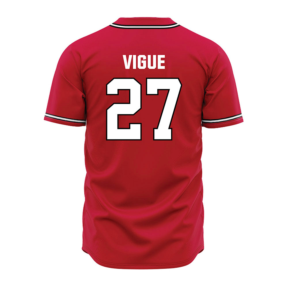 Georgia - NCAA Baseball : Dylan Vigue - Red Jersey-1