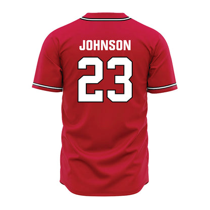 Georgia - NCAA Baseball : Cole Johnson - Red Jersey-1