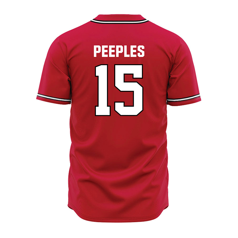 Georgia - NCAA Baseball : Ty Peeples - Red Jersey-1