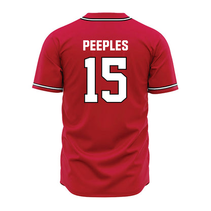 Georgia - NCAA Baseball : Ty Peeples - Red Jersey-1