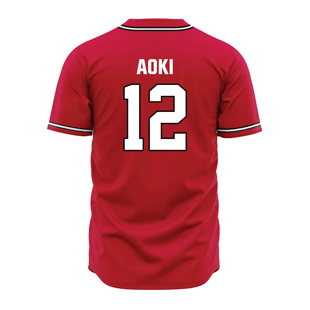Georgia - NCAA Baseball : Caden Aoki - Red Jersey-1