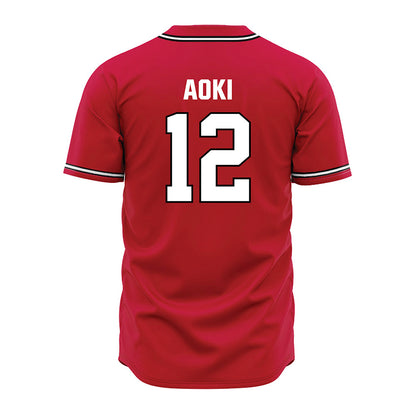 Georgia - NCAA Baseball : Caden Aoki - Red Jersey-1