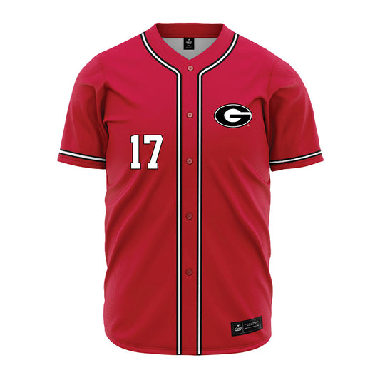 Georgia - NCAA Baseball : Teddy Brennan - Red Jersey-0