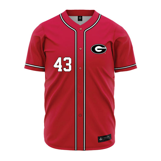 Georgia - NCAA Baseball : Luke Wiltrakis - Red Jersey-0