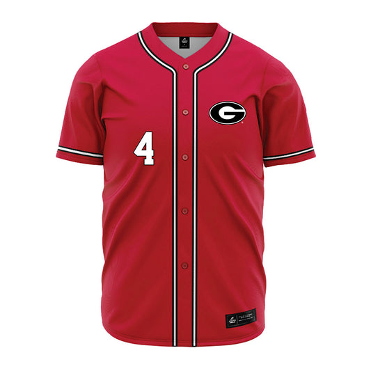 Georgia - NCAA Baseball : Michael Oshaughnessy - Red Jersey-0