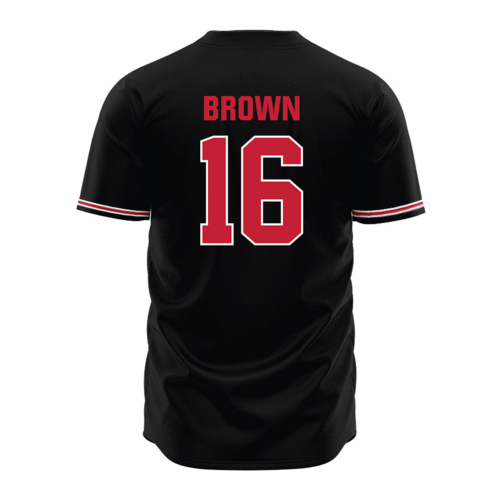 Georgia - NCAA Baseball : Zachary Brown - Black Jersey-1