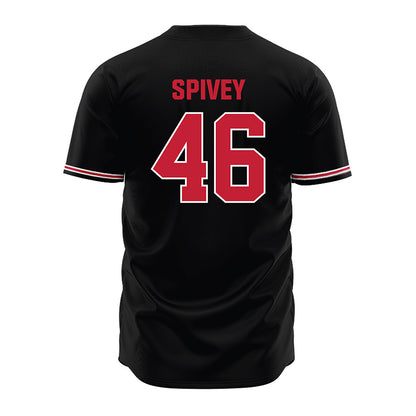 Georgia - NCAA Baseball : Logan Spivey - Black Jersey-1