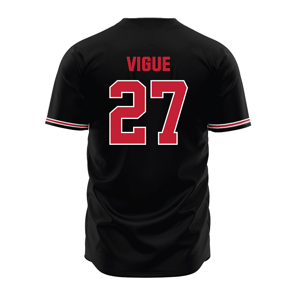 Georgia - NCAA Baseball : Dylan Vigue - Black Jersey-1