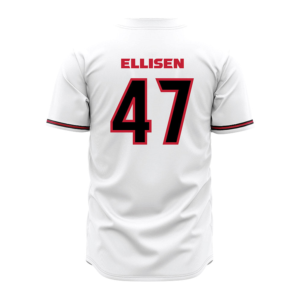 Georgia - NCAA Baseball : Thomas Ellisen - White Jersey-1
