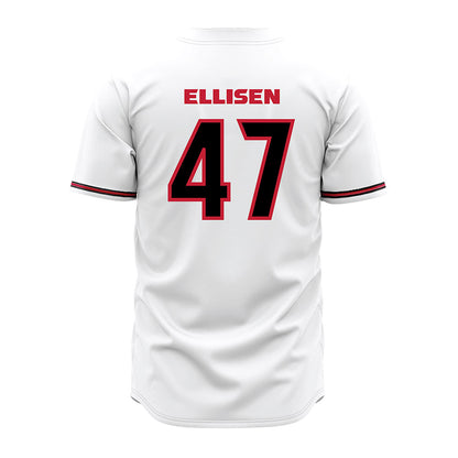 Georgia - NCAA Baseball : Thomas Ellisen - White Jersey-1