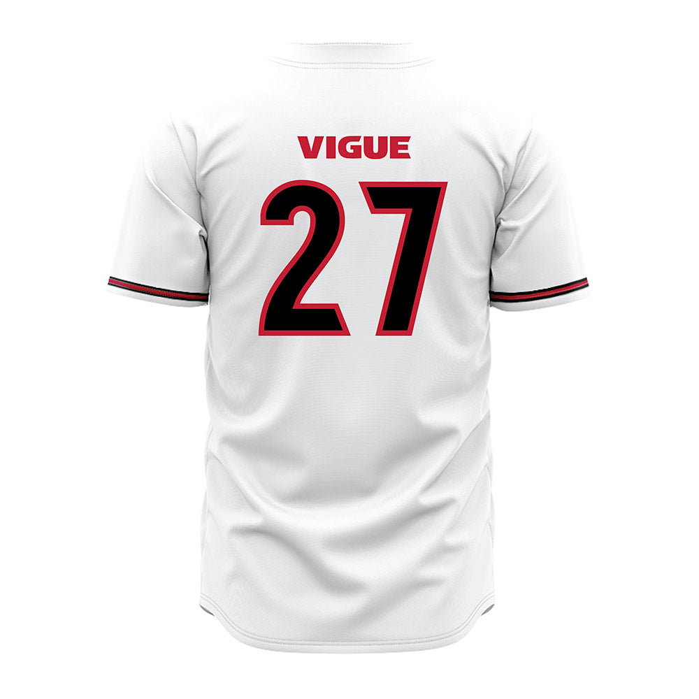 Georgia - NCAA Baseball : Dylan Vigue - White Jersey-1