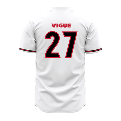 Georgia - NCAA Baseball : Dylan Vigue - White Jersey-1