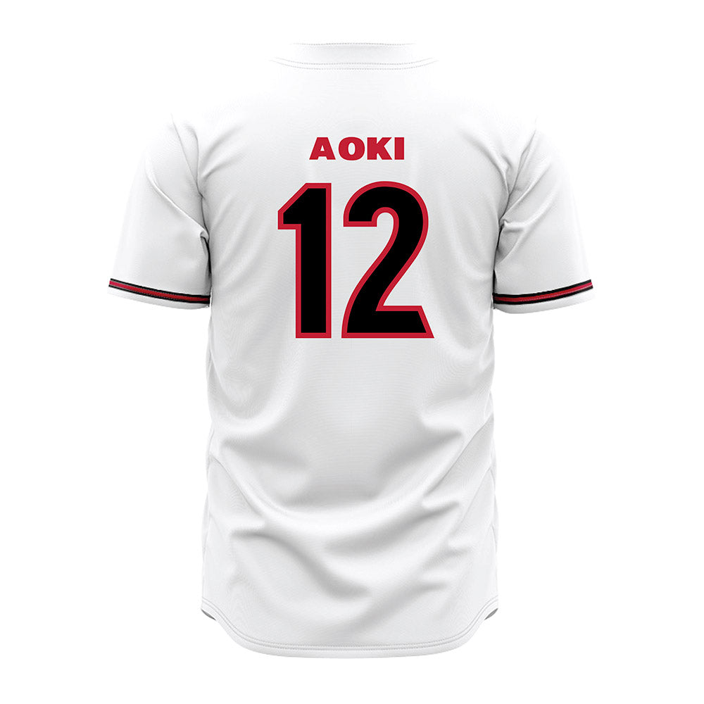 Georgia - NCAA Baseball : Caden Aoki - White Jersey-1