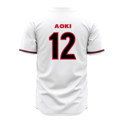 Georgia - NCAA Baseball : Caden Aoki - White Jersey-1