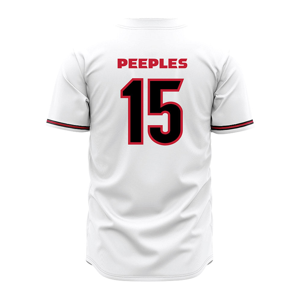 Georgia - NCAA Baseball : Ty Peeples - White Jersey-1