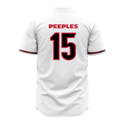 Georgia - NCAA Baseball : Ty Peeples - White Jersey-1
