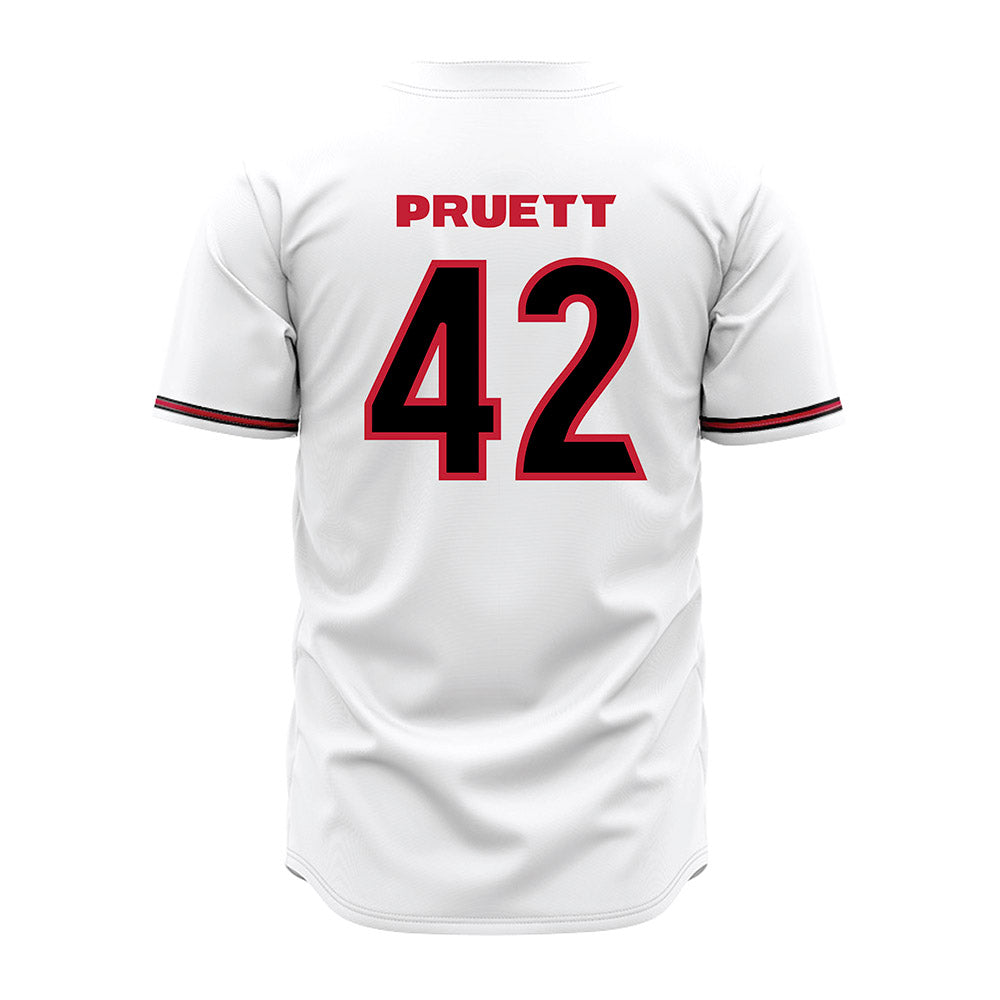 Georgia - NCAA Baseball : Brad Pruett - White Jersey-1