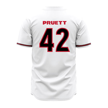 Georgia - NCAA Baseball : Brad Pruett - White Jersey-1