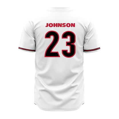 Georgia - NCAA Baseball : Cole Johnson - White Jersey-1