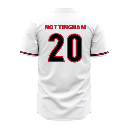 Georgia - NCAA Baseball : Joe Nottingham - White Jersey-1