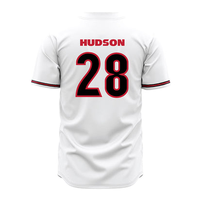 Georgia - NCAA Baseball : Brennan Hudson - White Jersey-1