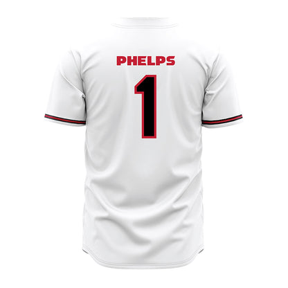 Georgia - NCAA Baseball : Tre Phelps - White Jersey-1
