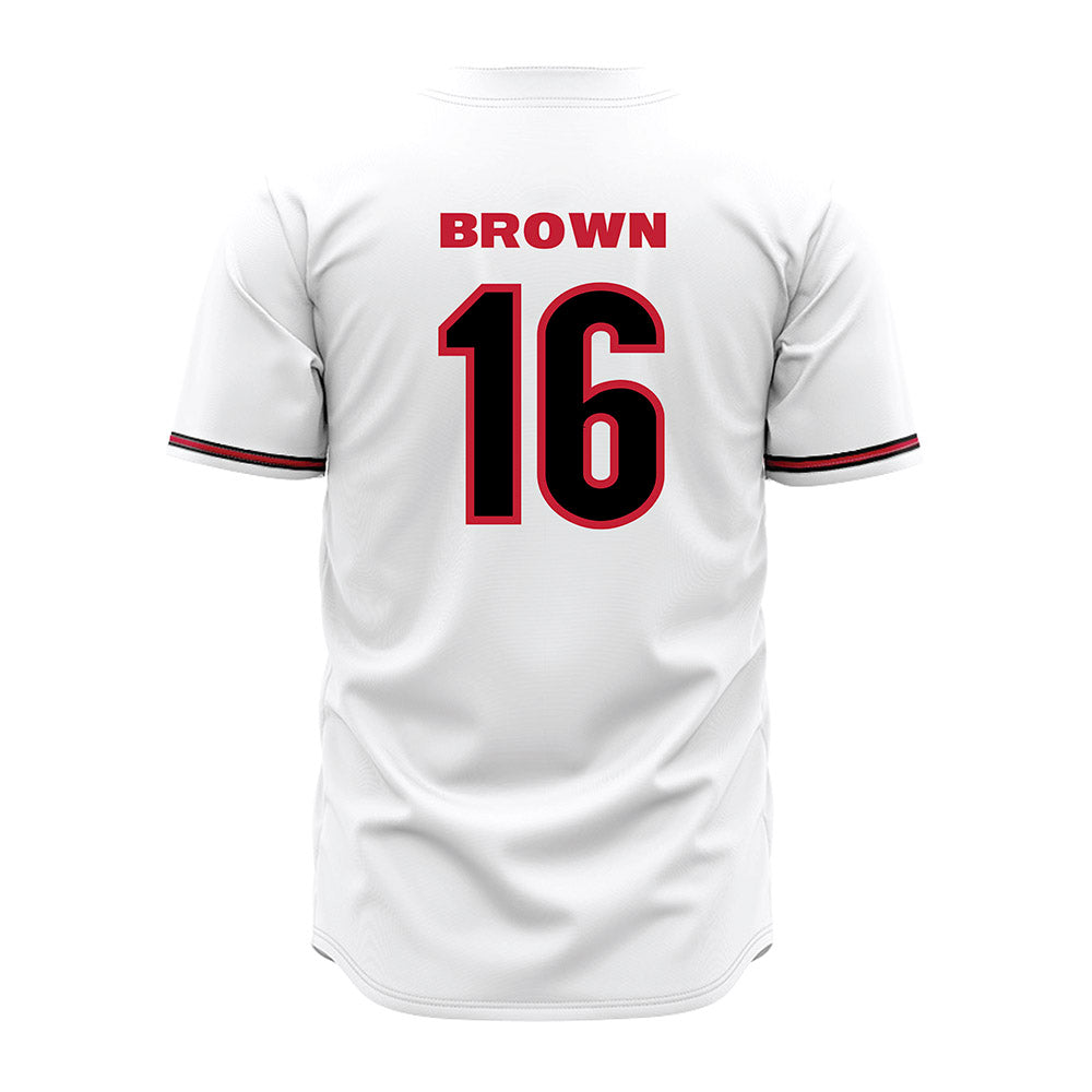 Georgia - NCAA Baseball : Zachary Brown - White Jersey-1